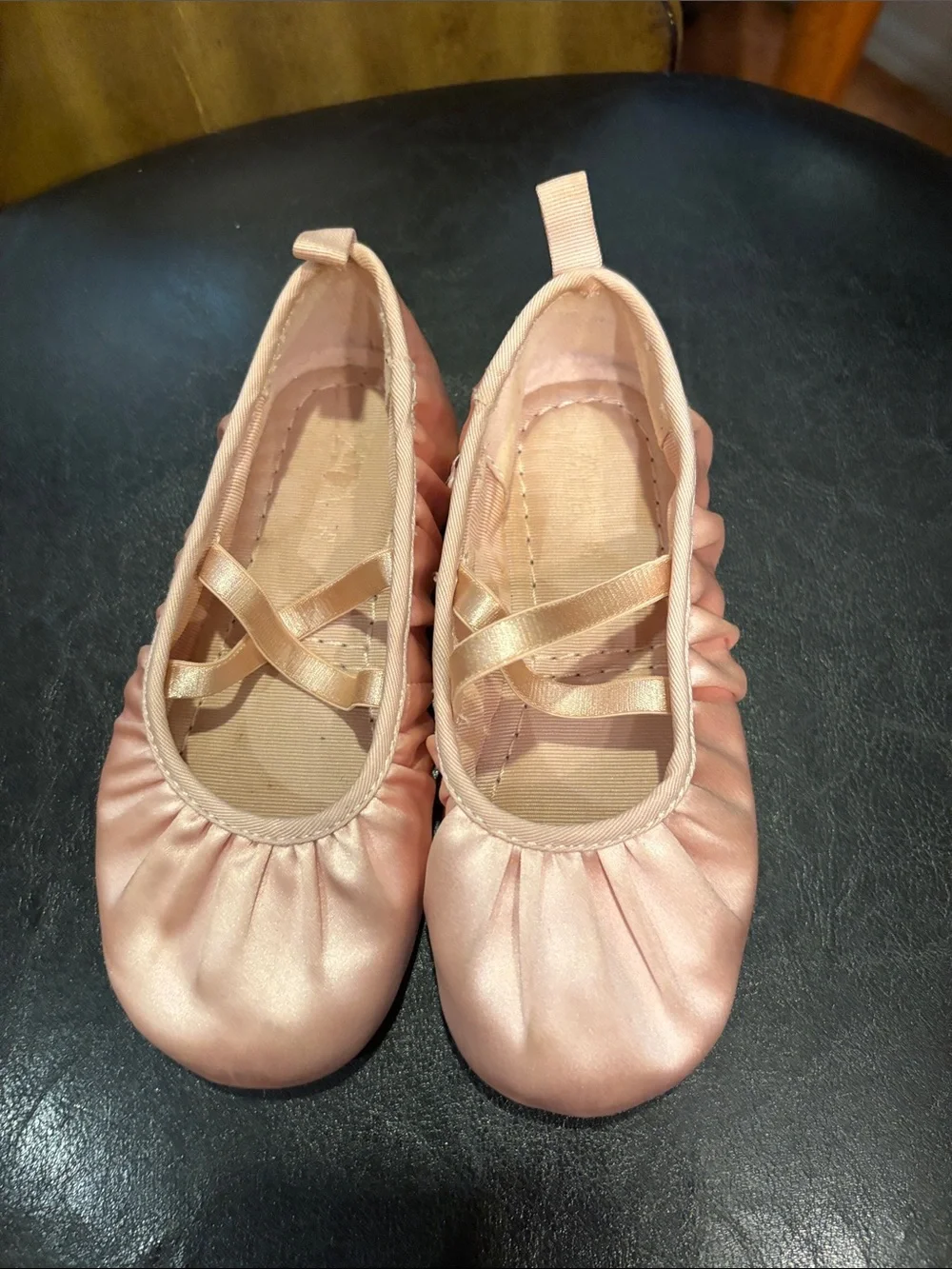 Zara Girls' Satin Ballet Flats in Light Pink